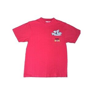 Vintage Disney Store Shirt Red 101 Dalmatians Puppies Pocket Tee 90s Adult Med